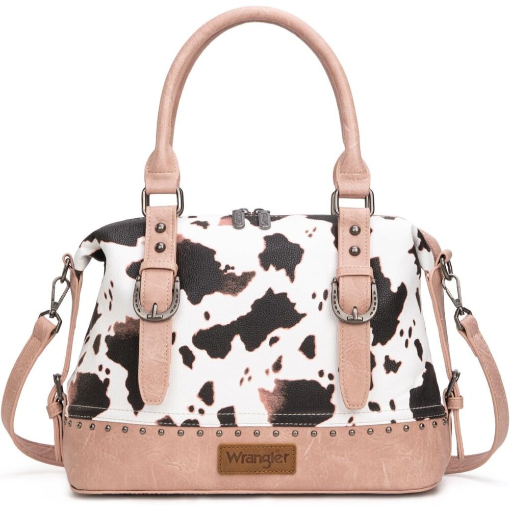 Women's Pink Detachable Satchel Strap Hobo Shoulder Barrel Doctor Hand Bag